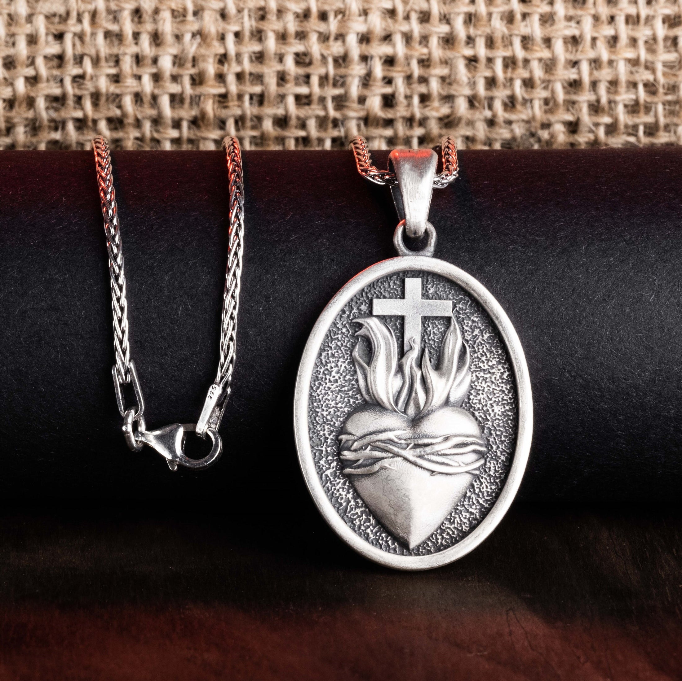 Sacred Heart, Christian Pendant, Jesus Jewelry, Personalized Gift, Faith Pendant, Christian Gift, Custom Necklace