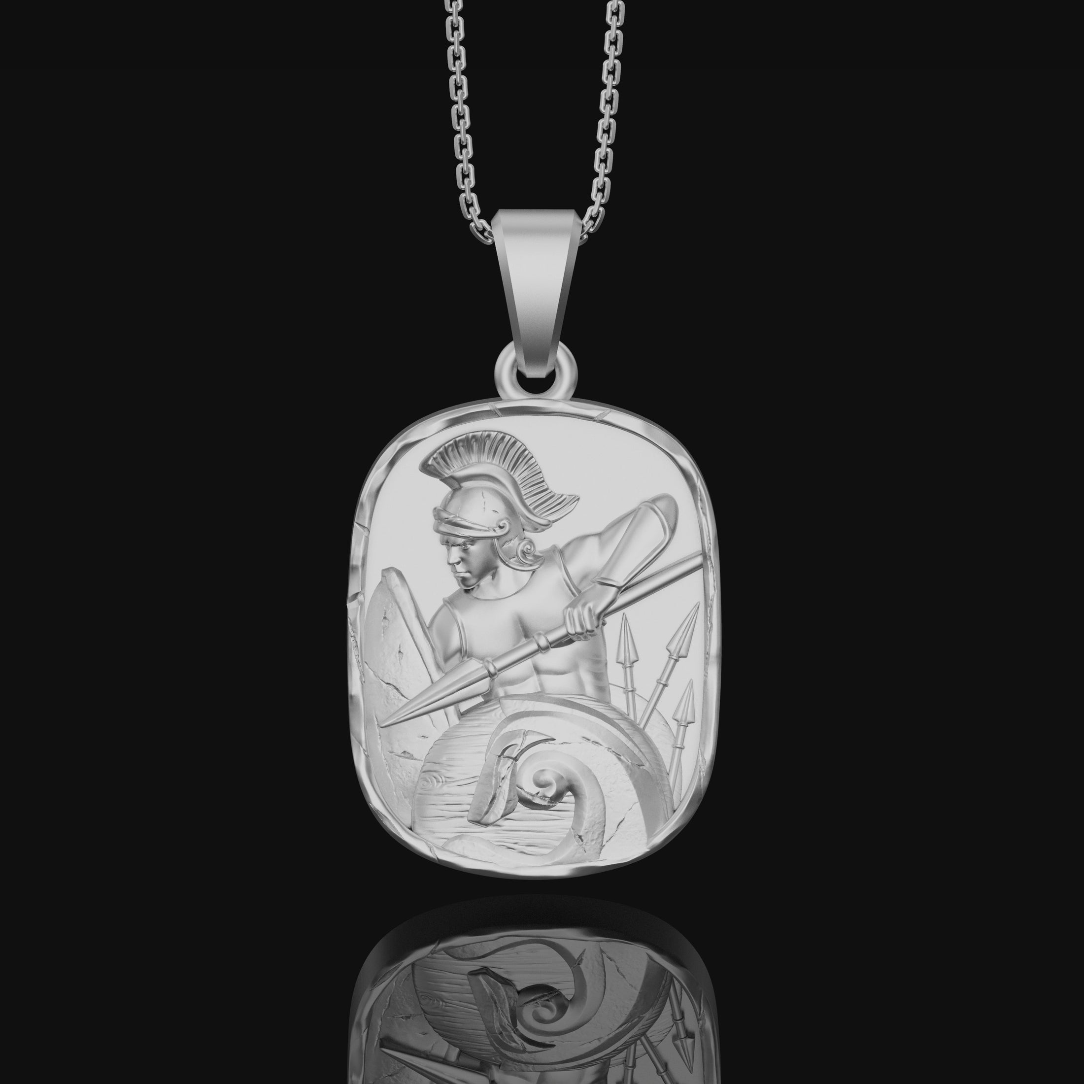 Ancient Rome, Warrior Necklace, Spartan Pendant, Julius Caesar, Honor Token, Roman Jewelry, Gift for him, Strength Symbol