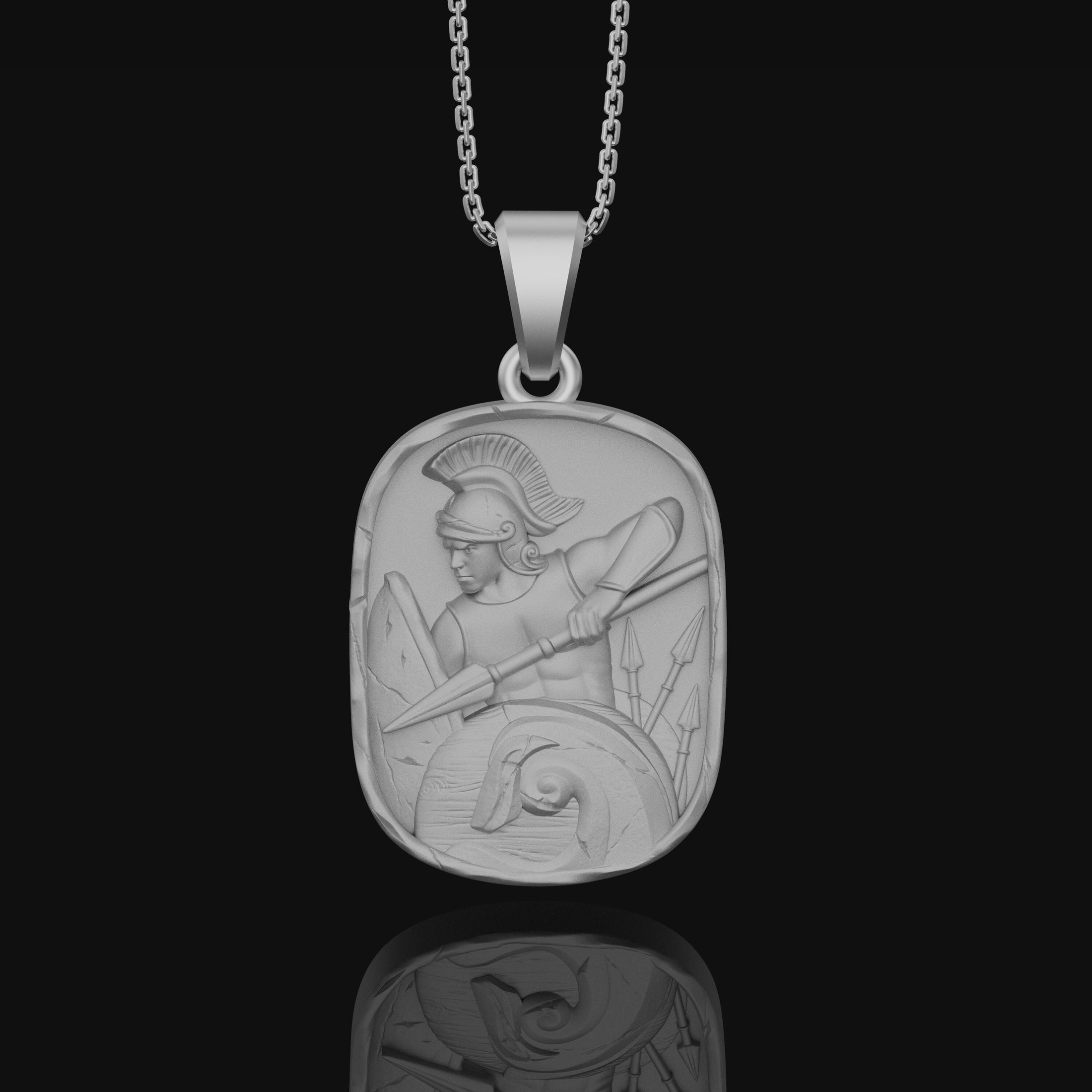 Ancient Rome, Warrior Necklace, Spartan Pendant, Julius Caesar, Honor Token, Roman Jewelry, Gift for him, Strength Symbol