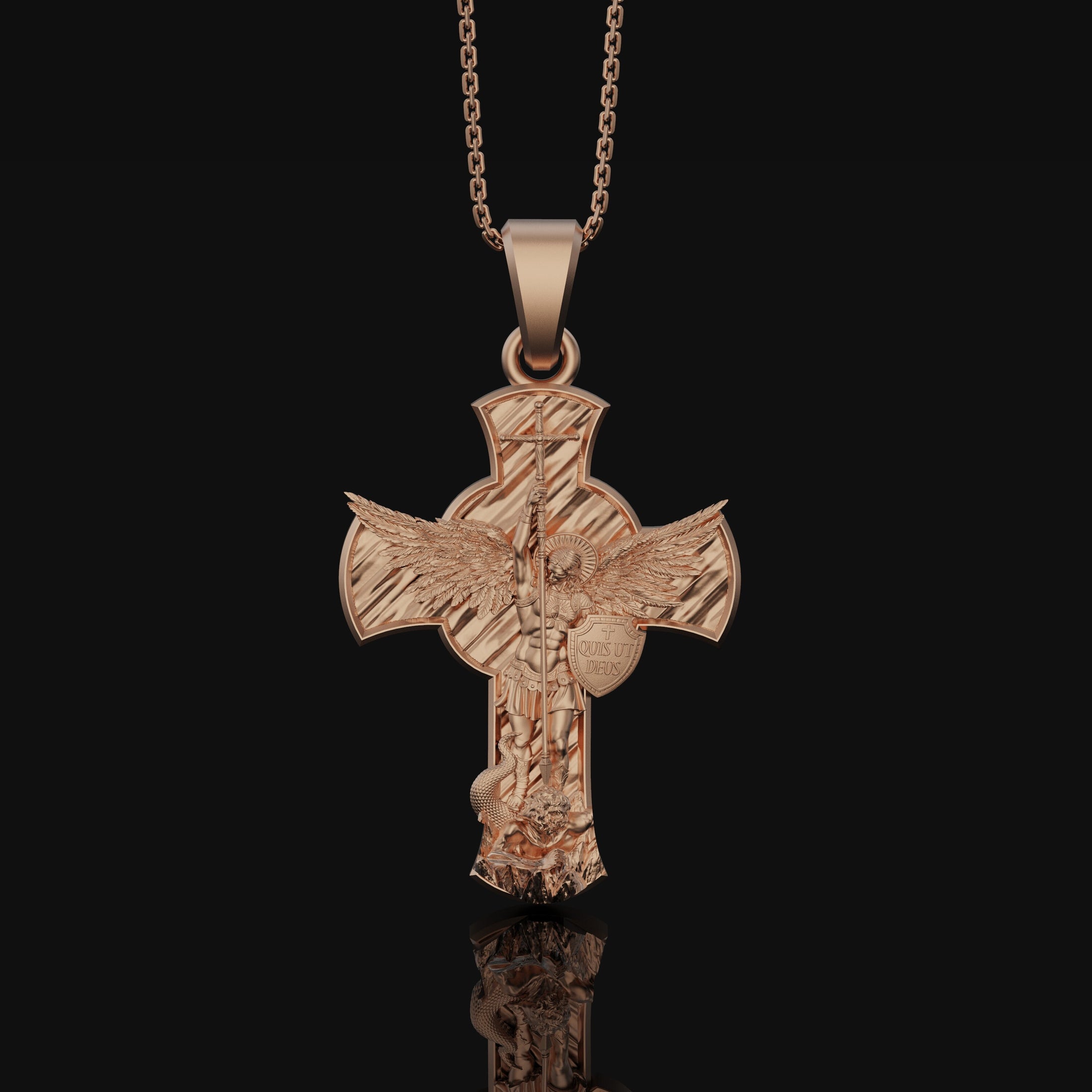 St Archangel Michael Pendant Satan, Michael Defeating Satan, Religious Jewelry, Christian Necklace, Guardian Angel Gift