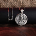 Load image into Gallery viewer, Christian Necklace, Lion of Judah, Coin Pendant, Biblical Symbol, King of Kings, Spiritual Token, Christian Gift Men's, Holy Scripture
