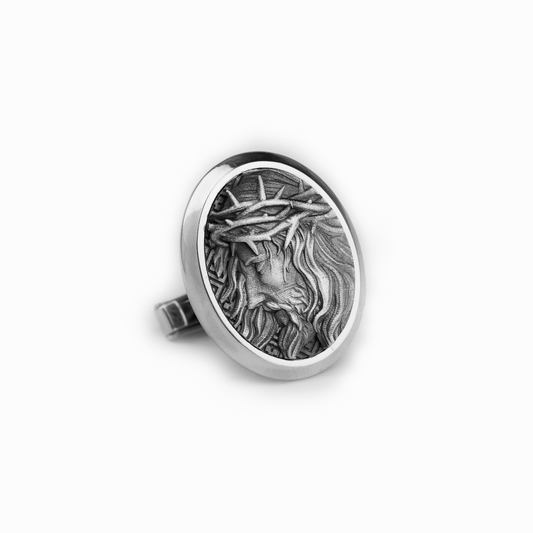 Jesus Crown Of Thorns Cufflinks - Angelios Jewelry