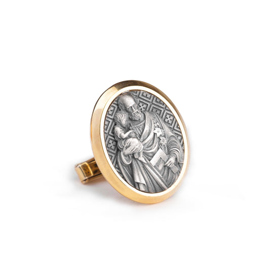 Saint Joseph Cufflinks - Angelios Jewelry