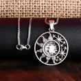 Load image into Gallery viewer, Sun Pendant, Moon Charm, Celestial Jewelry, Sky Medallion, Night and Day, Lunar Necklace, Solar Emblem, Twilight Symbol, Cosmic Jewelry
