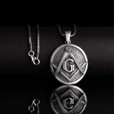 Silver Masonic Emblem, Freemasonry Pendant, Mason Medallion, Master Mason, Craft Jewelry, Secret Society