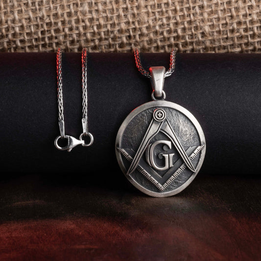 Silver Masonic Emblem, Freemasonry Pendant, Mason Medallion, Master Mason, Craft Jewelry, Secret Society