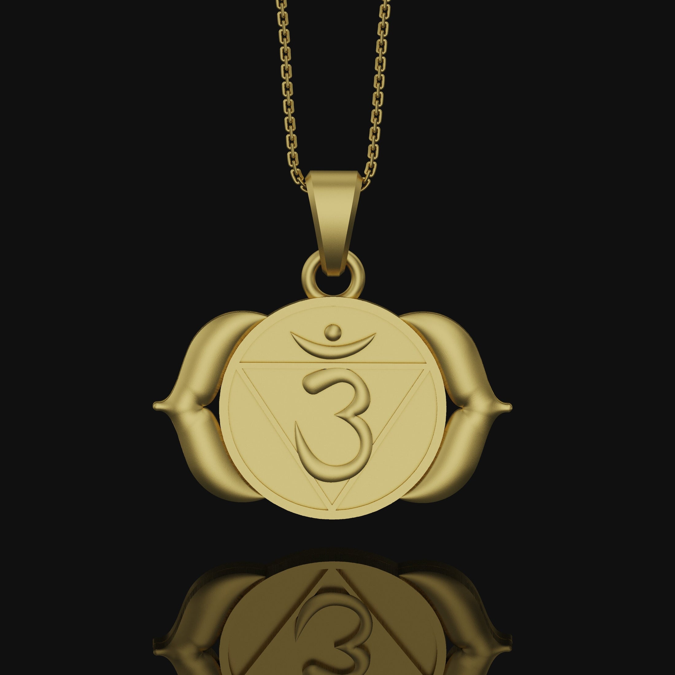 Third Eye Chakra Necklace, Chakras, Meditation, Reiki, Spiritual Gift, Metaphysical, Gift For Her, Handmade Jewelry Gold Finish