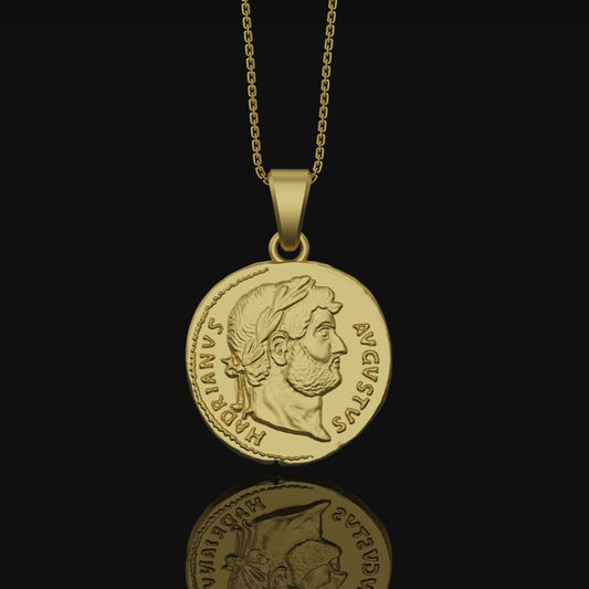 Roman Imperial, Emperor Augustus Coin, SPQR, Numismatics, Christianity, Ancient Coin, Roman Artifact, Christmas Gift, Historical Gift Gold Finish