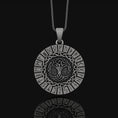 Load image into Gallery viewer, Tree Of Life Pendant, Yggdrasil Necklace, Christmas Gift, Norse, Protection Amulet, Pagan, Celtic Knot, Viking Jewelry, Runic Alphabet Oxidized Finish
