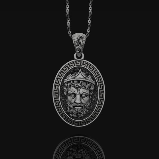 Poseidon, Greek Myth, Mens Necklace, Valentine Gift, Gift for Him, Birthday Gift, Roman God Neptune, Mythological Jewelry, Ocean Charm