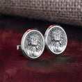 Bild in Galerie-Betrachter laden, Jesus Catholic Cufflinks, Christian Jewelry, Religious Cufflinks, Gift For Christians, Gift For Catholics, Jesus Is Lord
