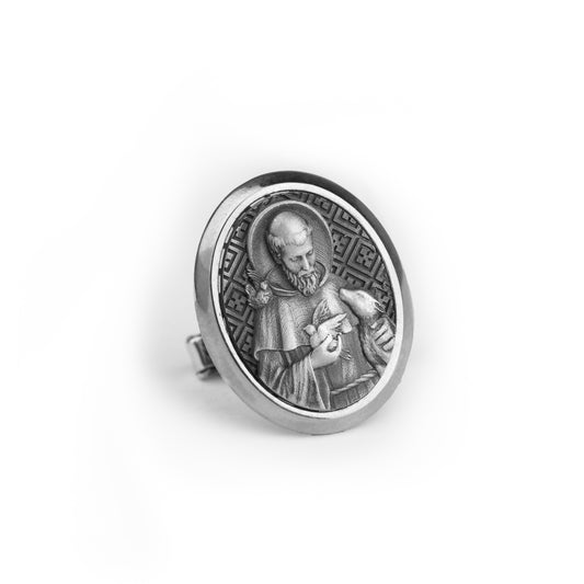 Saint Francis Cufflinks - Angelios Jewelry