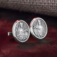 Bild in Galerie-Betrachter laden, Patron Saint, Maria Magdalena, Christian Cufflinks, Mary Of Magdala, Christian Jewelry, Saint Mary Magdalene, Groomsman, St Mary Magdalene
