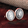 Bild in Galerie-Betrachter laden, Lady Of Guadalupe Cufflinks, Virgen De Guadalupe, Virgin Mary, Memorial Gift, Catholic Cufflinks, Groomsman Gift, Religious Gift
