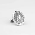 Load image into Gallery viewer, The Pensive Christ, Engraved Cufflinks, Groomsman Gift, Catholic Cufflinks, Religious Cufflinks, Young Christ, Memorial Gift, Christ Worried
