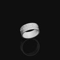 Load image into Gallery viewer, Wave Ring, Silver Engraved Ring, Mens Band Wave Pattern Ring, Ring for Men, Geometric Style Vintage Ring, Gift for Him
