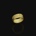 Load image into Gallery viewer, Wave Ring, Silver Engraved Ring, Mens Band Wave Pattern Ring, Ring for Men, Geometric Style Vintage Ring, Gift for Him
