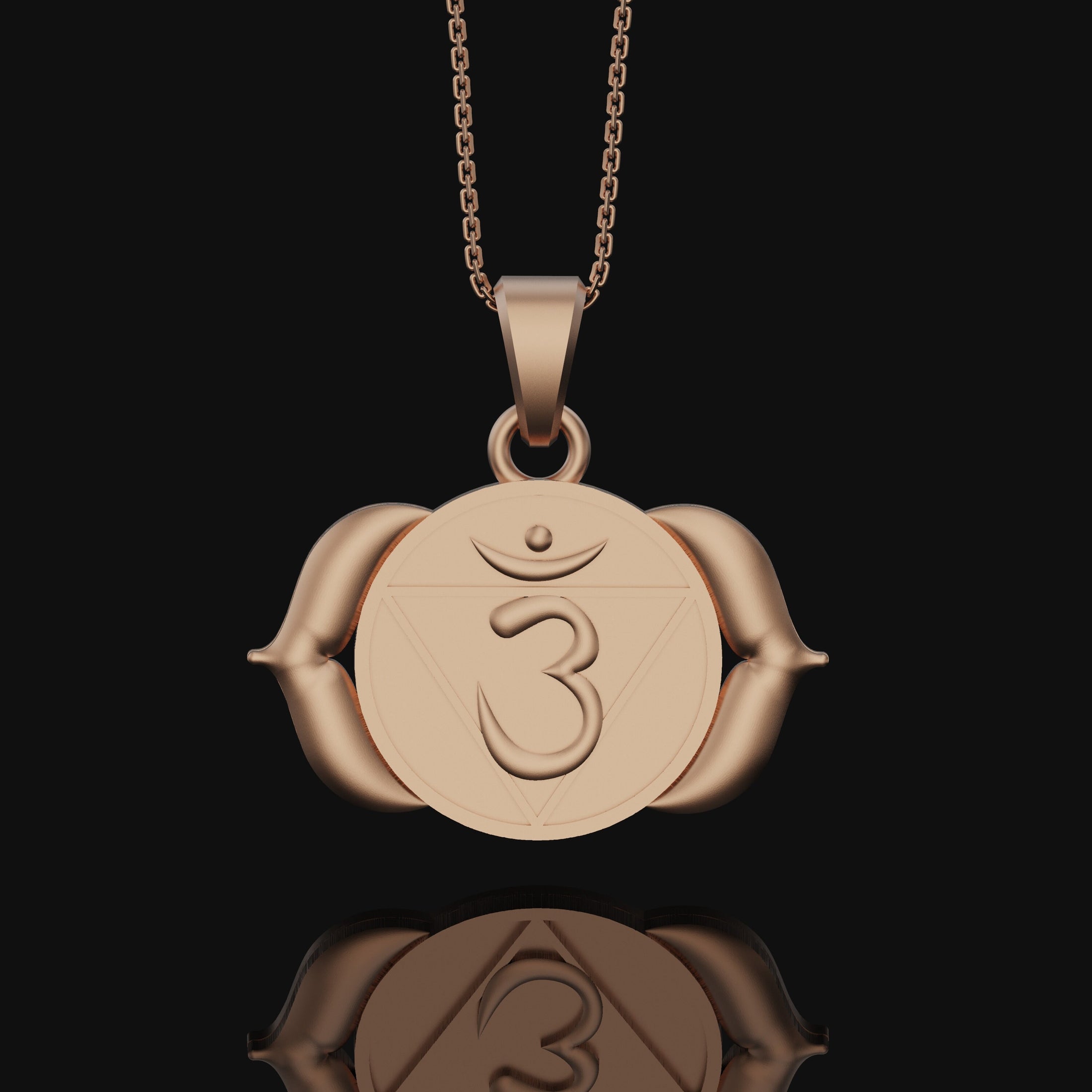 Third Eye Chakra Necklace, Chakras, Meditation, Reiki, Spiritual Gift, Metaphysical, Gift For Her, Handmade Jewelry Rose Gold Finish