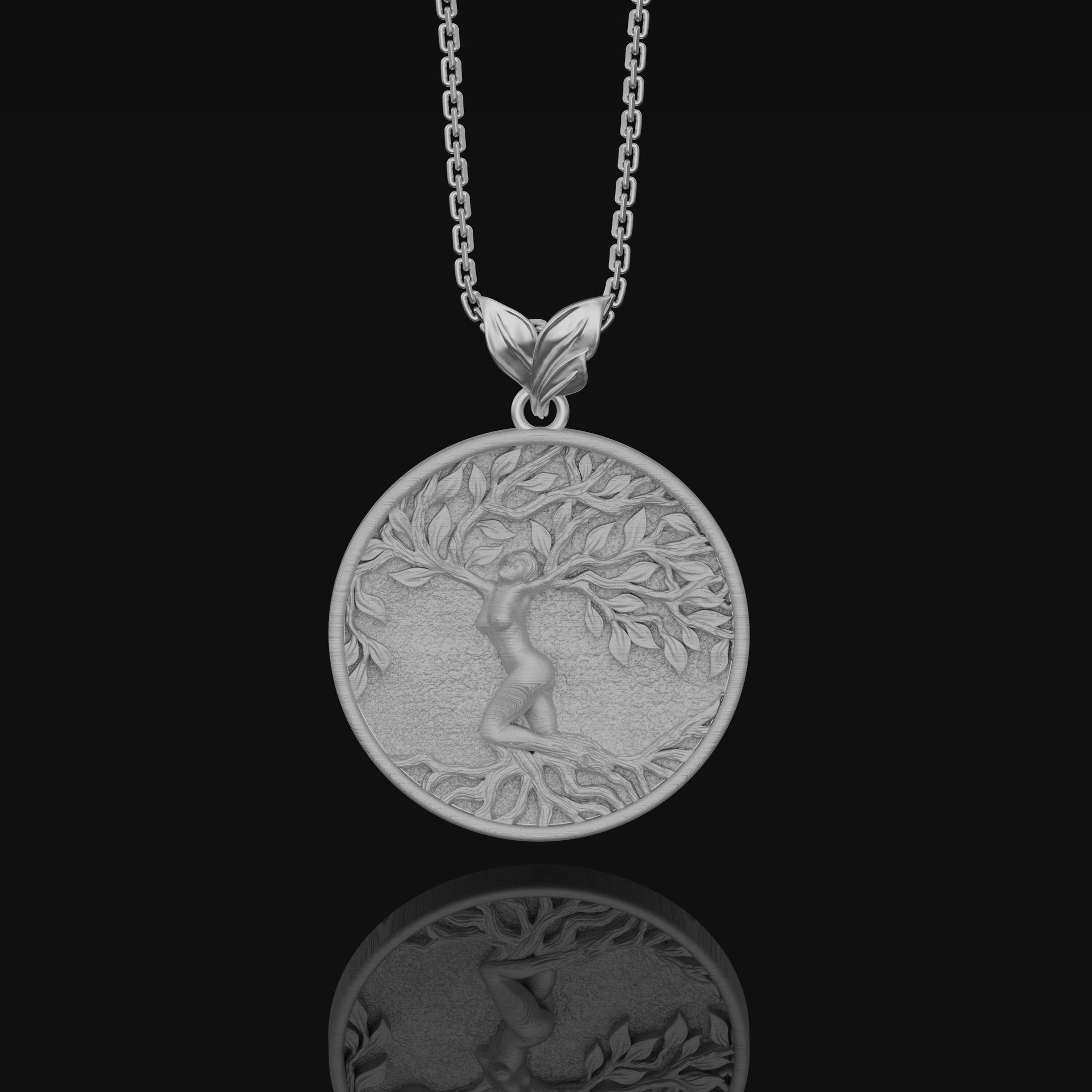 Yggdrasil Tree Of Life Pendant, Norse Mythology Gift, Vikings Asgard, Norse Mythology, Norse Pagan Necklace, Celtic World Tree Polished Matte