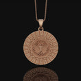 Load image into Gallery viewer, Tree Of Life Pendant, Yggdrasil Necklace, Christmas Gift, Norse, Protection Amulet, Pagan, Celtic Knot, Viking Jewelry, Runic Alphabet Rose Gold Matte
