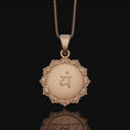 Load image into Gallery viewer, Anahata Chakra Necklace, Heart Chakra Pendant, Anahata, Chakra, Yoga Necklace, Yoga Jewelry, Spiritual Jewelry, Sterling Silver Rose Gold Finish
