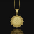 Load image into Gallery viewer, Anahata Chakra Necklace, Heart Chakra Pendant, Anahata, Chakra, Yoga Necklace, Yoga Jewelry, Spiritual Jewelry, Sterling Silver Gold Finish
