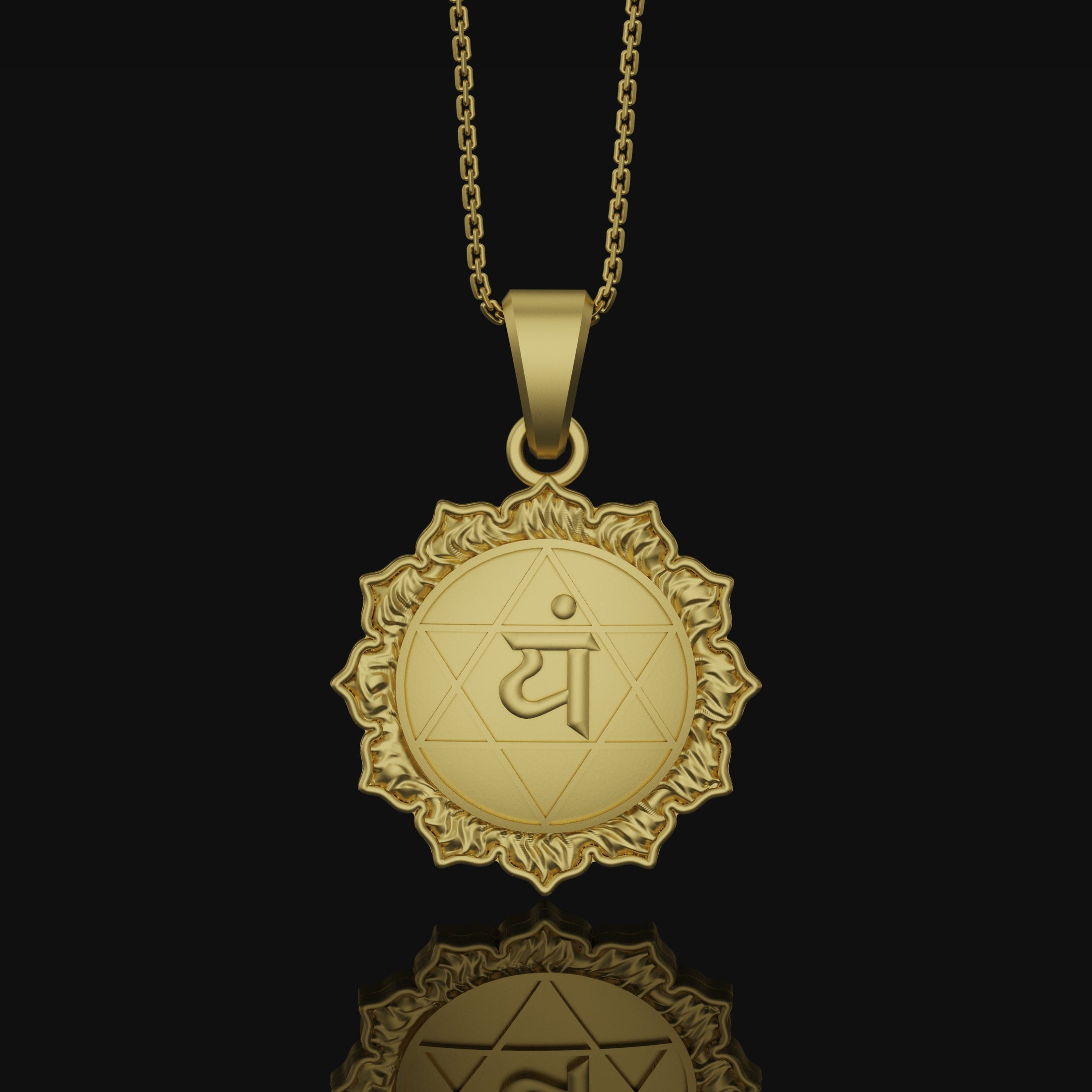 Anahata Chakra Necklace, Heart Chakra Pendant, Anahata, Chakra, Yoga Necklace, Yoga Jewelry, Spiritual Jewelry, Sterling Silver Gold Finish