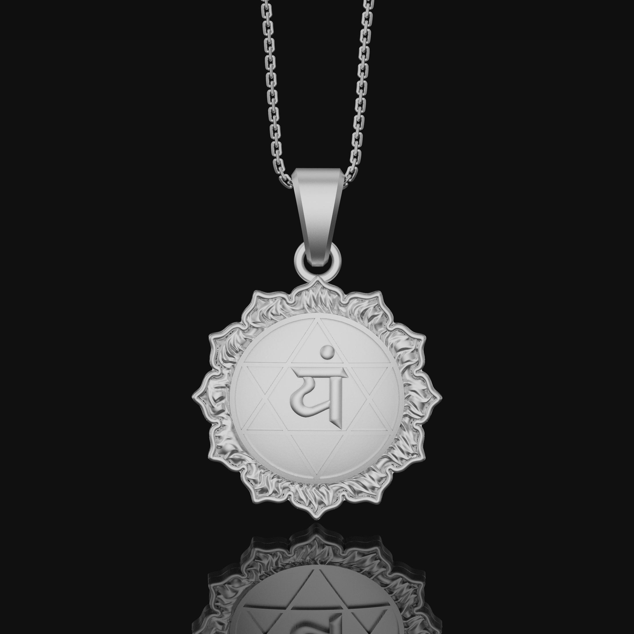 Anahata Chakra Necklace, Heart Chakra Pendant, Anahata, Chakra, Yoga Necklace, Yoga Jewelry, Spiritual Jewelry, Sterling Silver Polished Finish