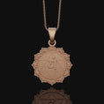 Load image into Gallery viewer, Anahata Chakra Necklace, Heart Chakra Pendant, Anahata, Chakra, Yoga Necklace, Yoga Jewelry, Spiritual Jewelry, Sterling Silver Rose Gold Matte
