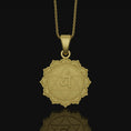 Load image into Gallery viewer, Anahata Chakra Necklace, Heart Chakra Pendant, Anahata, Chakra, Yoga Necklace, Yoga Jewelry, Spiritual Jewelry, Sterling Silver Gold Matte
