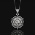 Load image into Gallery viewer, Anahata Chakra Necklace, Heart Chakra Pendant, Anahata, Chakra, Yoga Necklace, Yoga Jewelry, Spiritual Jewelry, Sterling Silver Oxidized Finish
