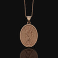 Bild in Galerie-Betrachter laden, St Andrew Medal, Patron Saint Medal, Andrew The Apostle, Religious Medals Jewelry, Catholic Necklace, Confirmation Gift Rose Gold Matte
