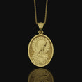 Bild in Galerie-Betrachter laden, Immaculate Heart, Virgin Mary, Mother Of Jesus, Religious Jewelry, Sacred Heart Medal, Miraculous Medal, Religious Pendant Gold Finish
