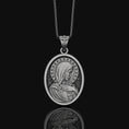 Load image into Gallery viewer, Immaculate Heart, Virgin Mary, Mother Of Jesus, Religious Jewelry, Sacred Heart Medal, Miraculous Medal, Religious Pendant Oxidized Finish
