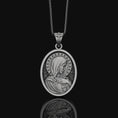 Bild in Galerie-Betrachter laden, Immaculate Heart, Virgin Mary, Mother Of Jesus, Religious Jewelry, Sacred Heart Medal, Miraculous Medal, Religious Pendant Oxidized Finish
