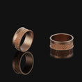 Bild in Galerie-Betrachter laden, Sea Waves Band - Engravable Rose Gold Finish
