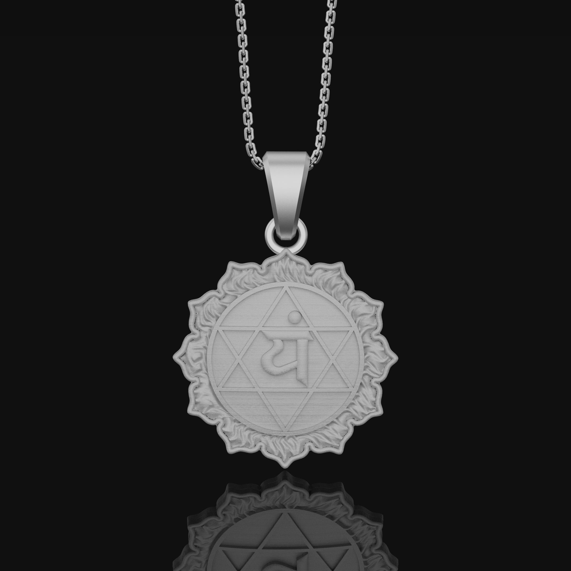 Anahata Chakra Necklace, Heart Chakra Pendant, Anahata, Chakra, Yoga Necklace, Yoga Jewelry, Spiritual Jewelry, Sterling Silver Polished Matte