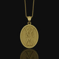 Load image into Gallery viewer, St Andrew Medal, Patron Saint Medal, Andrew The Apostle, Religious Medals Jewelry, Catholic Necklace, Confirmation Gift Gold Matte
