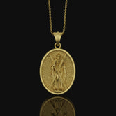 St Andrew Medal, Patron Saint Medal, Andrew The Apostle, Religious Medals Jewelry, Catholic Necklace, Confirmation Gift Gold Finish