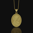 Bild in Galerie-Betrachter laden, Immaculate Heart, Virgin Mary, Mother Of Jesus, Religious Jewelry, Sacred Heart Medal, Miraculous Medal, Religious Pendant Gold Matte
