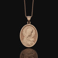 Bild in Galerie-Betrachter laden, Immaculate Heart, Virgin Mary, Mother Of Jesus, Religious Jewelry, Sacred Heart Medal, Miraculous Medal, Religious Pendant Rose Gold Finish
