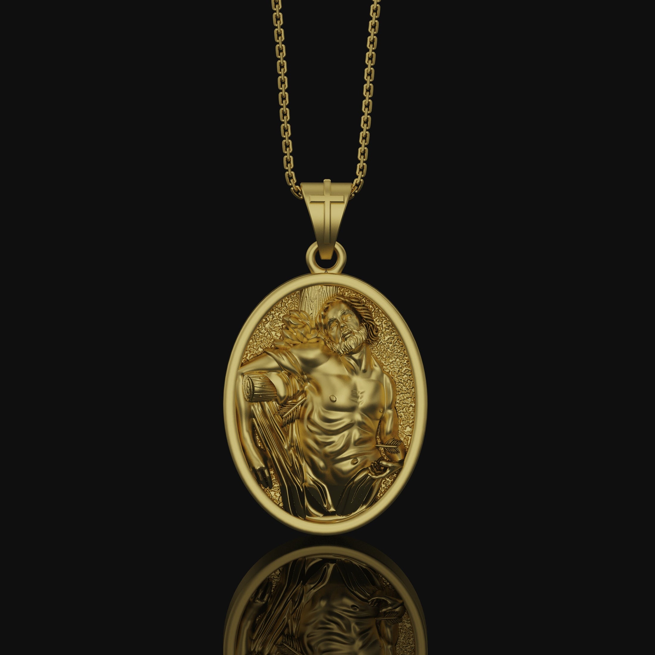 St Sebastian Christian Jewelry, Catholic Jewelry, Patron Saint, Men Catholic Gift, San Sebastiano, Patron Saint Medal, Christian Necklace