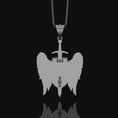 Bild in Galerie-Betrachter laden, Gods Warrior Medal, Saint Michael, Spiritual Protection from Satan Medallion, St Michael Pendant, Quis Ut Deus, St Michael Archangel
