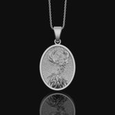 Phoenix Bird Necklace, Strength Medallion, Personalized Gift for Her, Women's Jewelry, Girlfriend Gift Ideas, Men's Phoenix Pendant Polished Finish