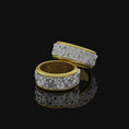 Load image into Gallery viewer, Spinning Celtic Triquetra Viking Wedding Personalized Band, Engravable Inside, Symbol of Eternity & Strength
