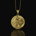 Bild in Galerie-Betrachter laden, Christian Necklace, Lion of Judah, Coin Pendant, Biblical Symbol, King of Kings, Spiritual Token, Christian Gift Men's, Holy Scripture
