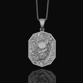 Hannya Necklace, Necklace For Men, Hannya Pendant, Demon, Hannya, Samurai Mask Pendant, Oni Necklace, Japanese Mythology