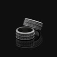 Load image into Gallery viewer, Silver Lizard Scale Ring - Leather Pattern Wedding Band, Exotic Reptile Lover Design, Chic & Unique Nature-Inspired Jewelry
