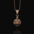 Load image into Gallery viewer, Origami Tortoise Charm Necklace - Silver Geometrical Pendant, Elegant Folded Turtle Design, Unique Artistic Jewelry Rose Gold Matte
