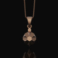 Load image into Gallery viewer, Origami Tortoise Charm Necklace - Silver Geometrical Pendant, Elegant Folded Turtle Design, Unique Artistic Jewelry Rose Gold Finish
